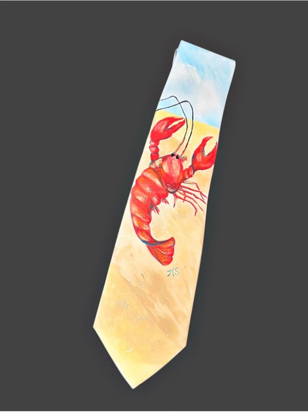 Hand-Painted Lobster Novelty Tie